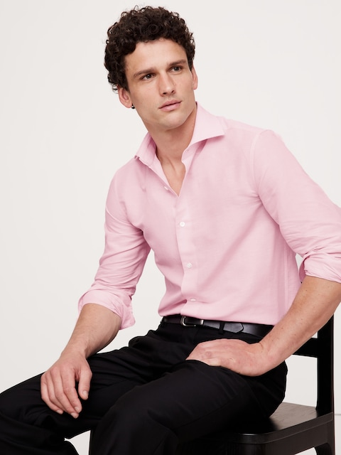 CHEMISE HABILLÉE AJUSTÉE EN LIN ET COTON