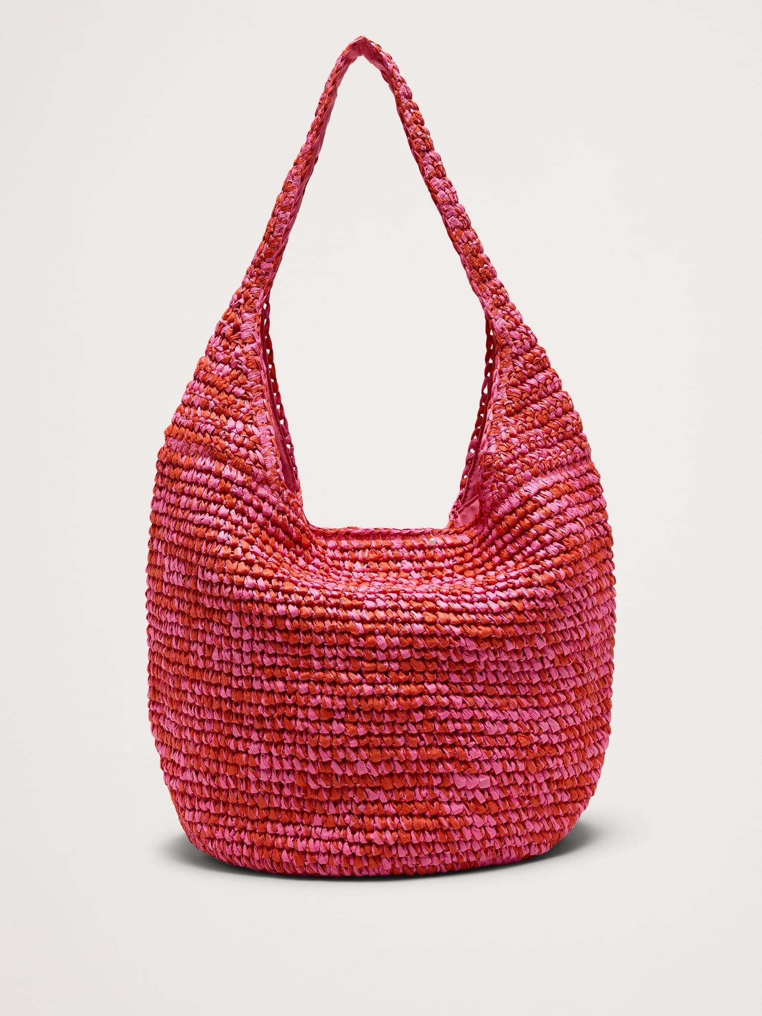 Marled Raffia Tote Bag