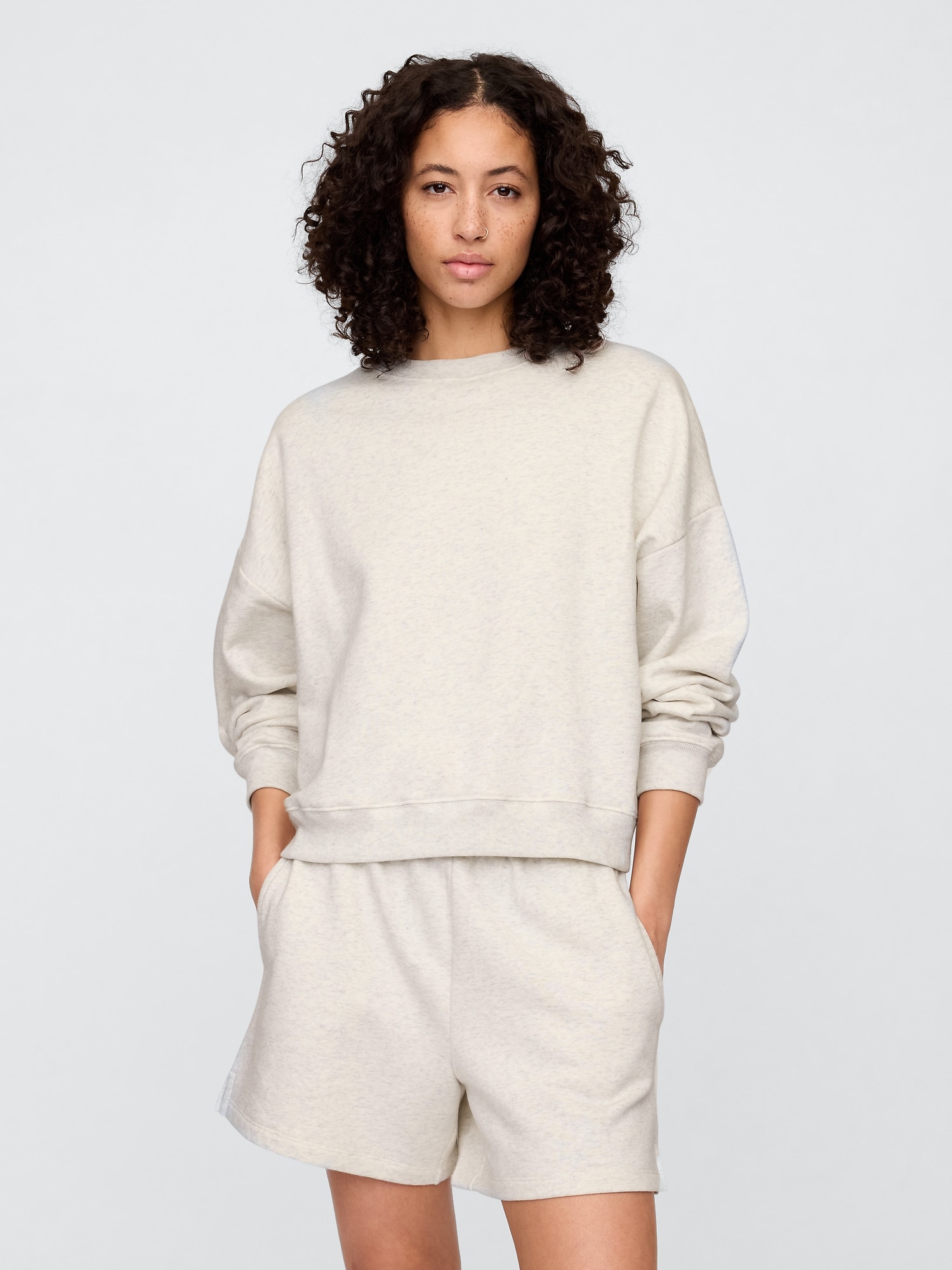 Relaxed Wedge Crewneck Sweatshirt