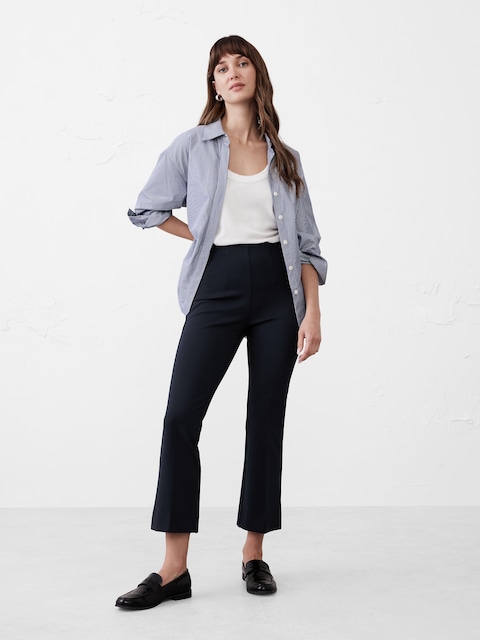 Bootcut Cropped Ponte Pull-On Pant