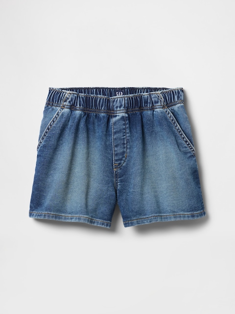 Kids High Rise Relaxed Pull-On Sweatpant Jean Shorts