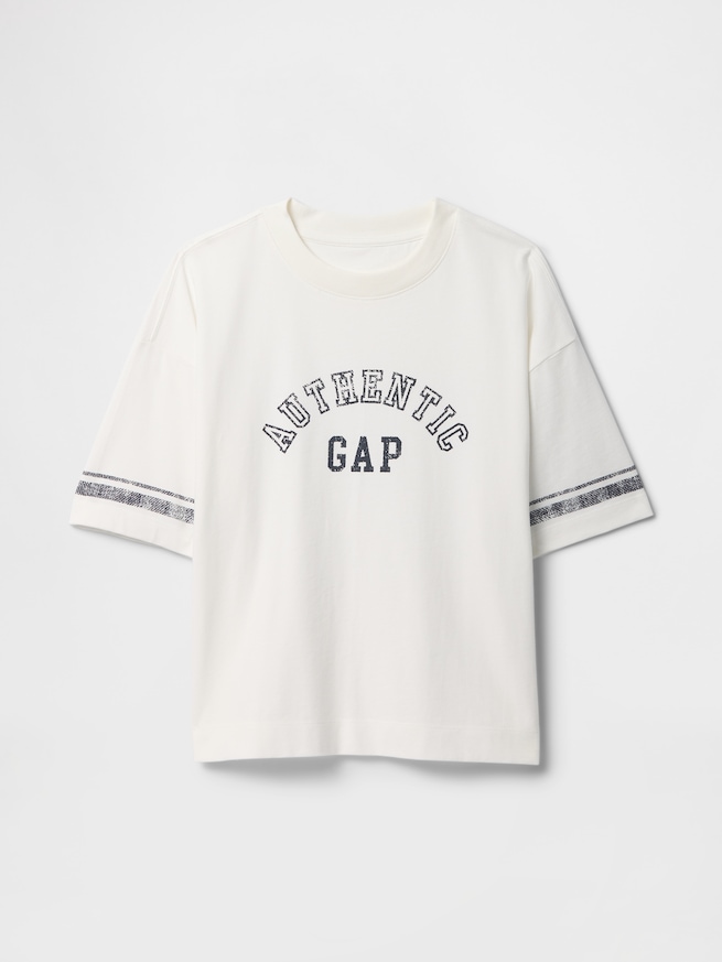 ヘビーウェイト オーガニックコットン GAPロゴTシャツ-4