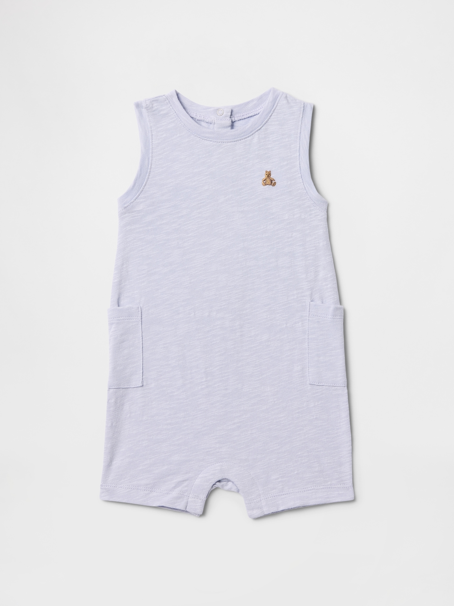 UNE-PIÈCE COURT EN COTON BIOLOGIQUE POUR BÉBÉ