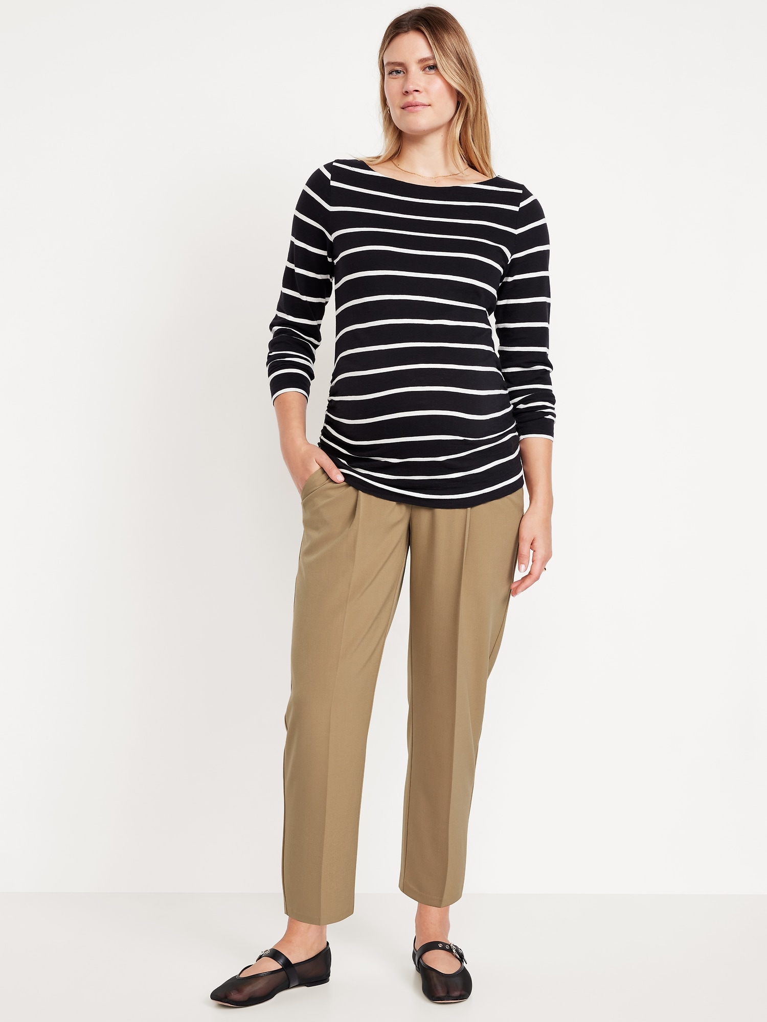 PANTALON DE MATERNITÉ BILLIE À TAILLE RABATTABLE
