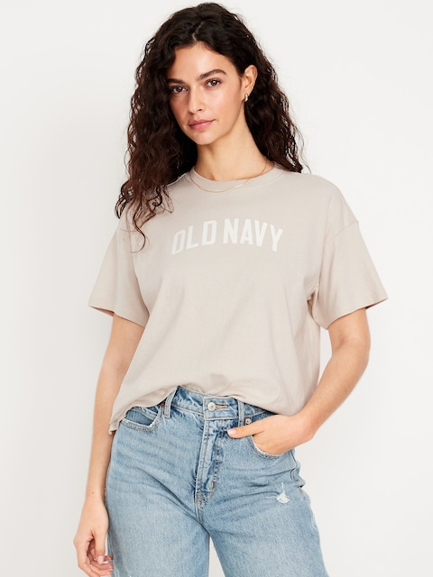 Vintage Crew-Neck Logo-Graphic T-Shirt