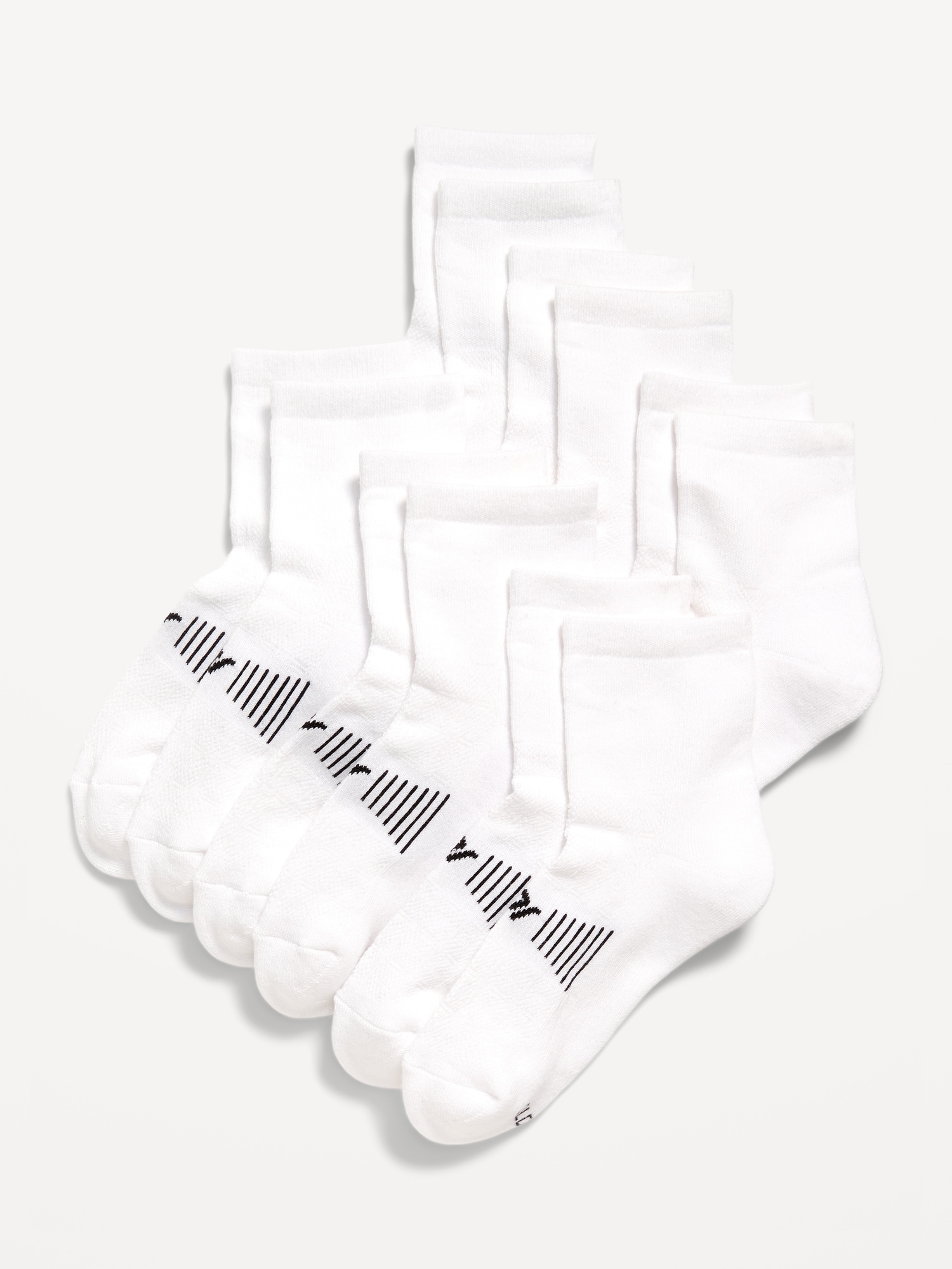 Gender-Neutral Quarter Crew Go-Dry Socks 6-Pack for Kids