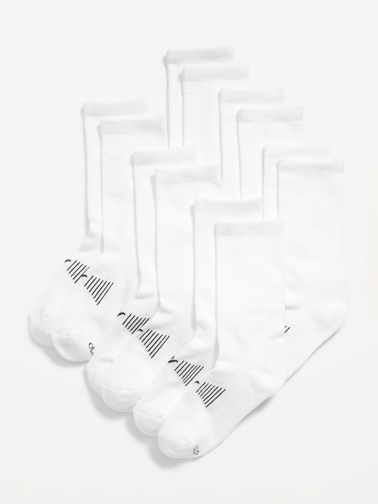 Gender-Neutral Crew Go-Dry Socks 6-Pack for Kids
