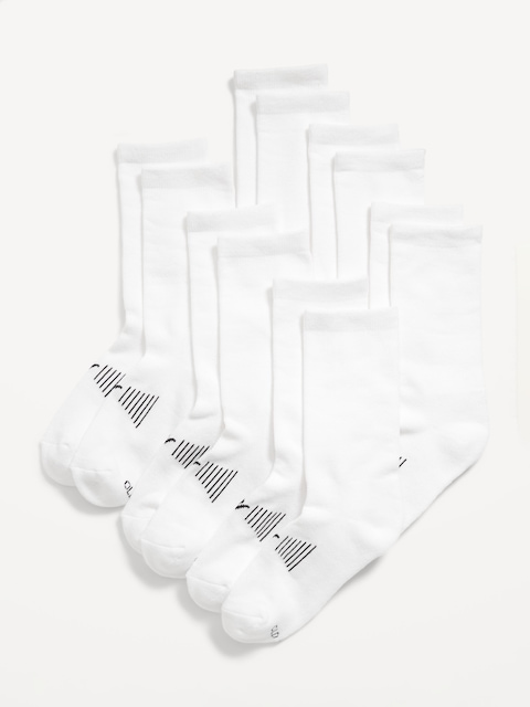 Gender-Neutral Crew Go-Dry Socks 6-Pack for Kids