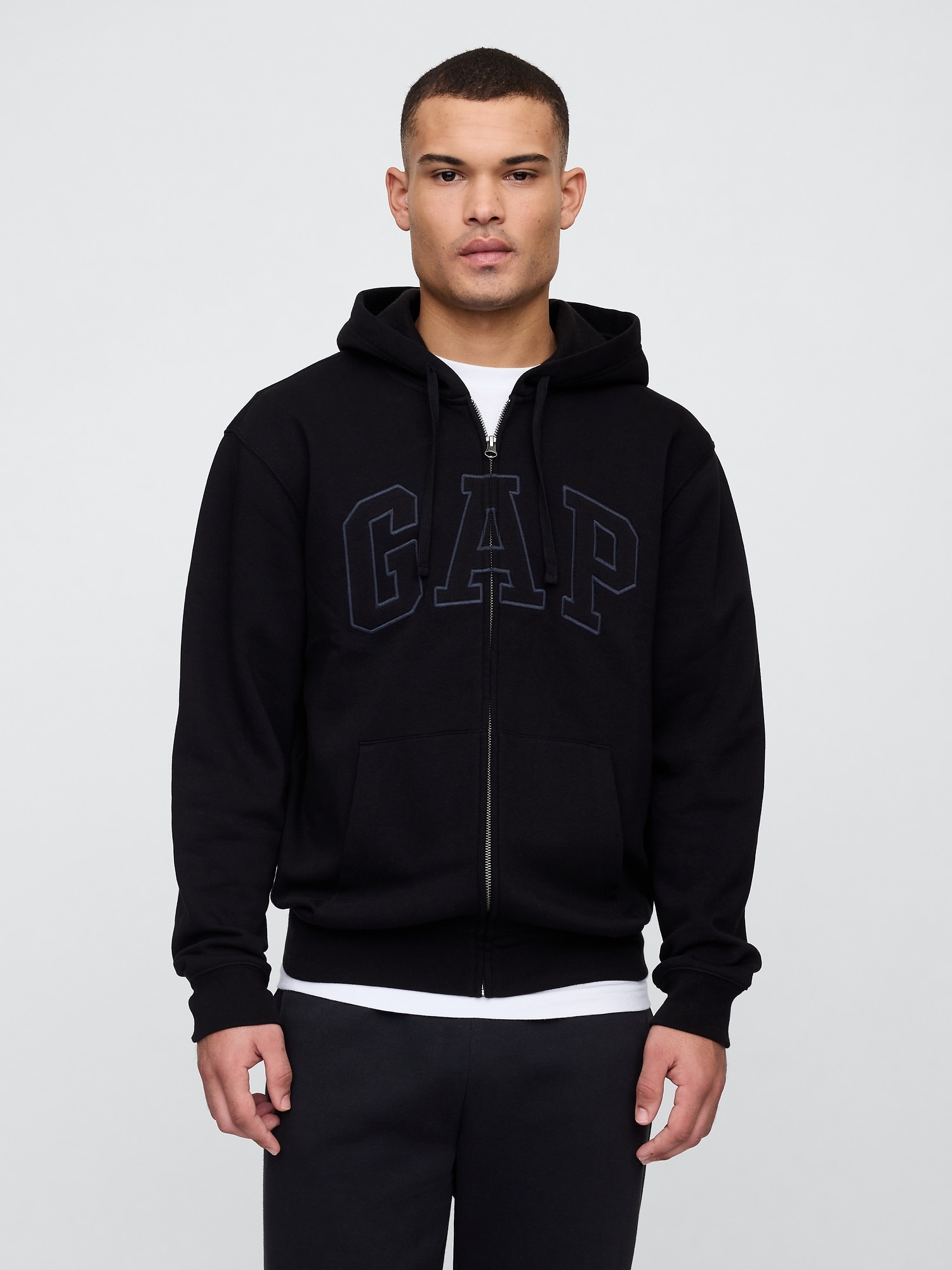 Relaxed Gap Logo Zip Hoodie