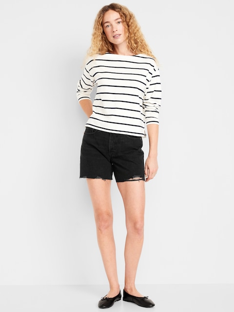 High-Waisted OG Jean Cut-Off Shorts -- 5-inch inseam