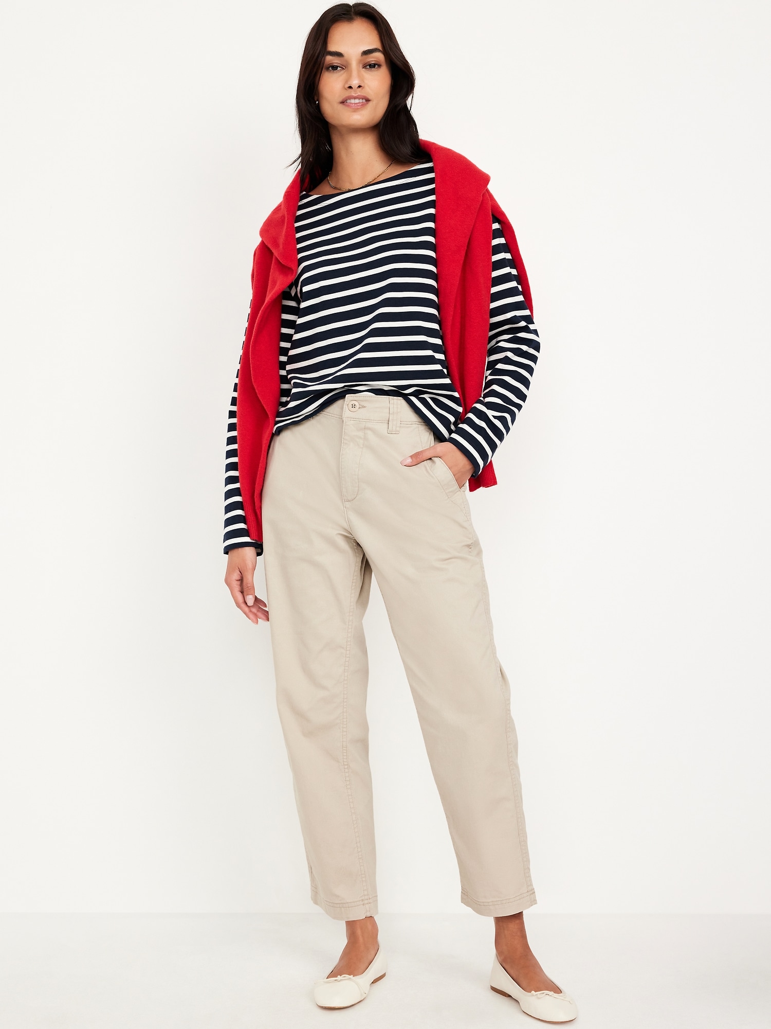 High-Waisted OGC Chino Tapered Straight Pants
