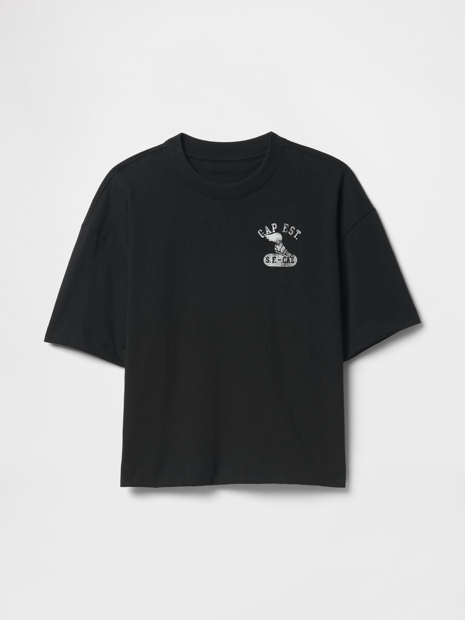 ヘビーウェイト オーガニックコットン GAPロゴTシャツ-4