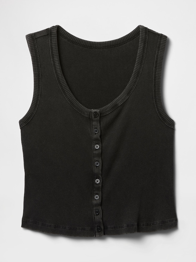 リブ クロップド タンクトップ-4