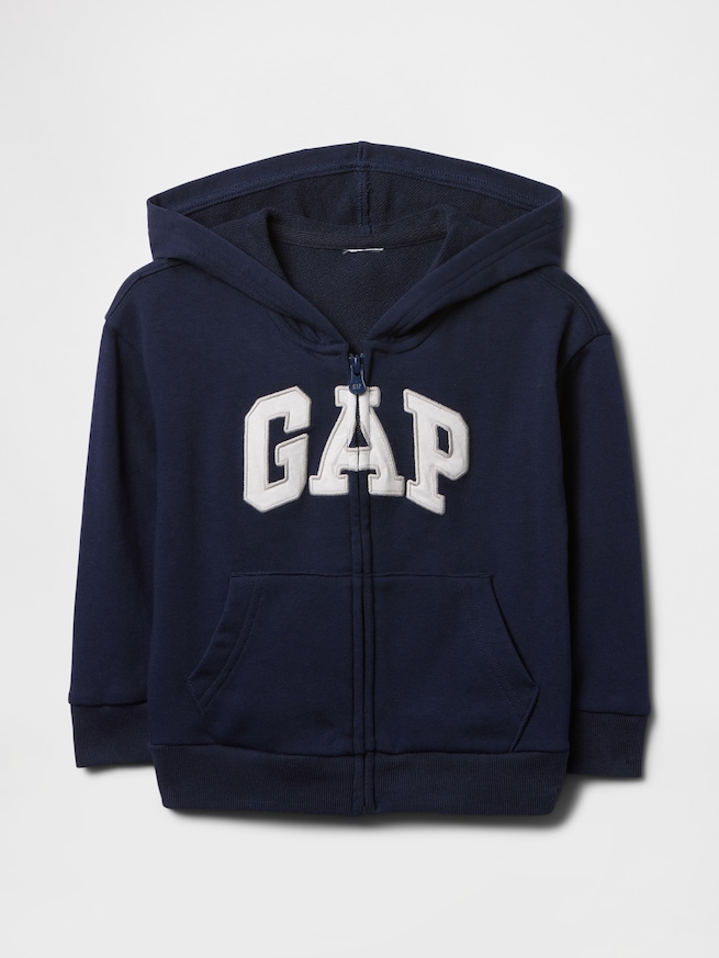 babyGap リラックス GAPロゴ ジップアップパーカー-0