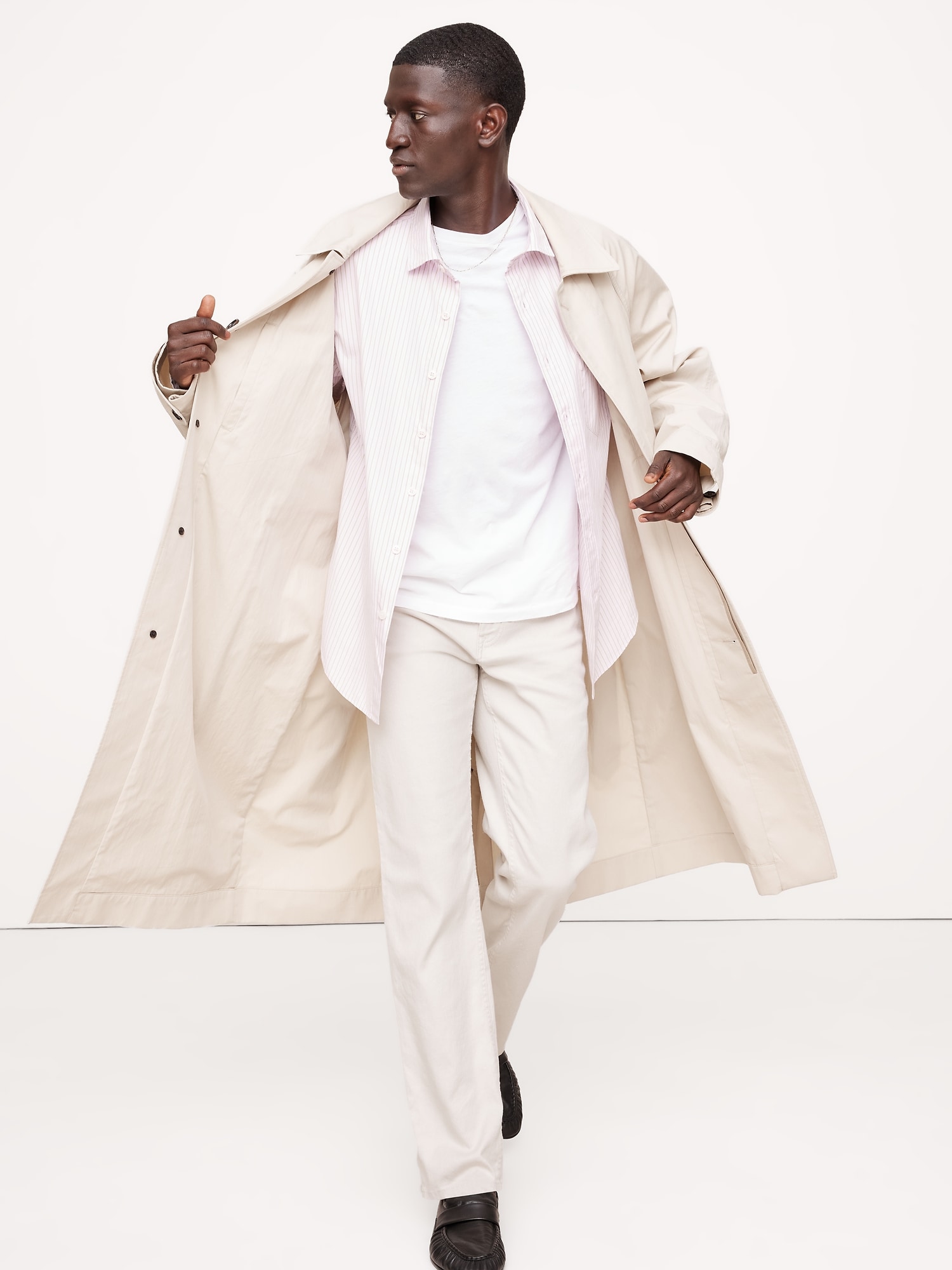 PANTALON VOYAGEUR DROIT EN LIN ET COTON