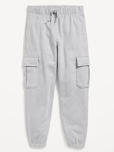 PANTALON CARGO DE JOGGING COUPE GÉNÉREUSE EN COTON OUATÉ POUR GARÇON