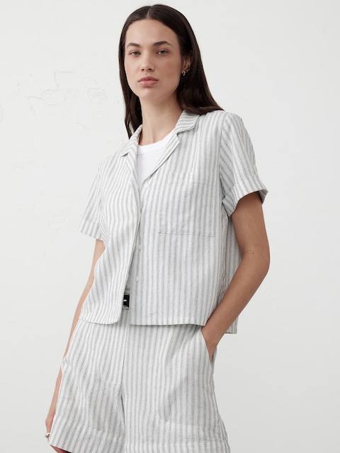 Linen-Blend Shirt