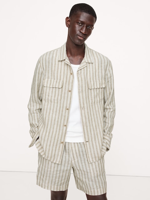 CHEMISE DE VACANCES COUPE STANDARD EN LIN