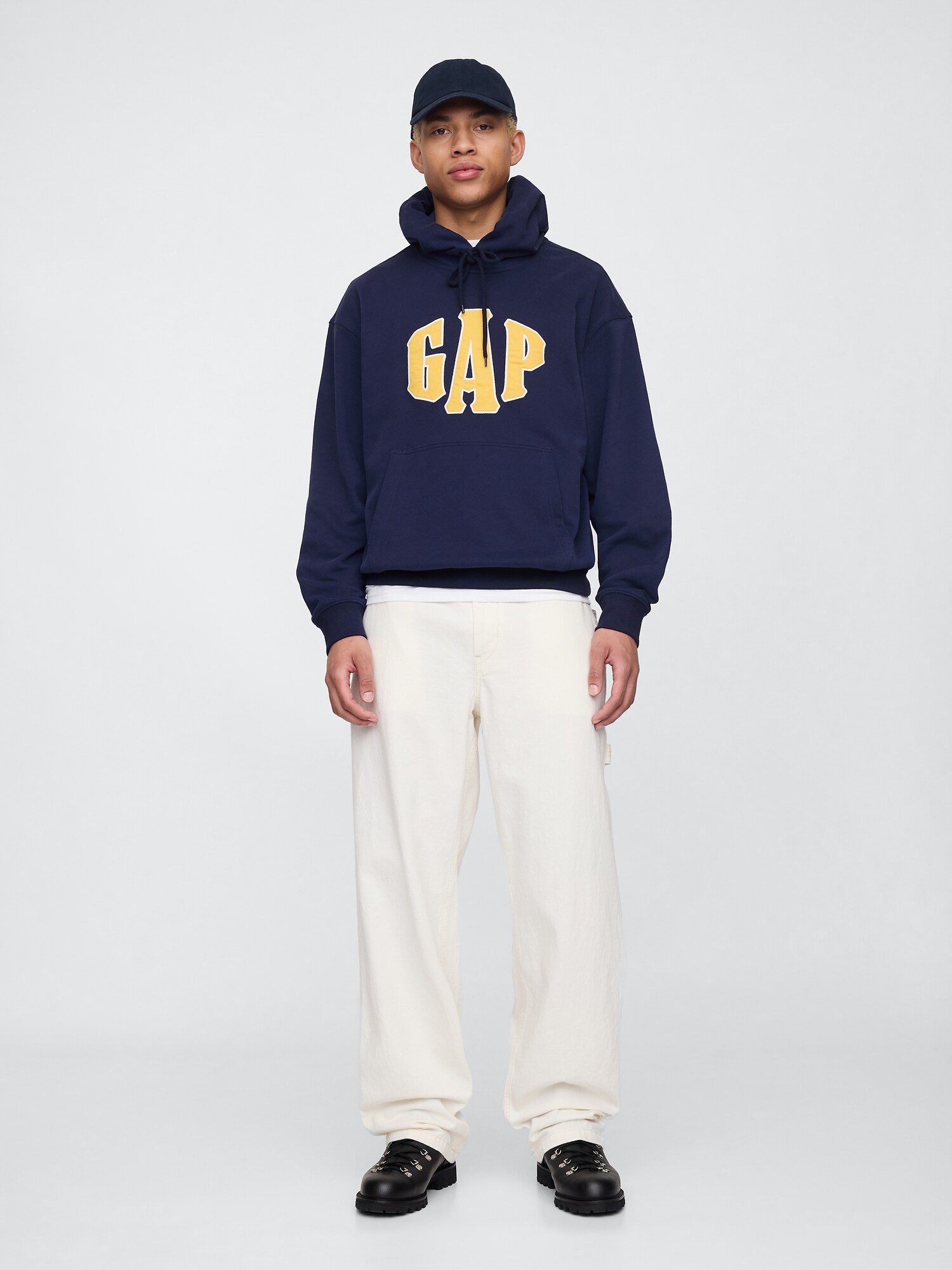 □GAP ギャップ トレーナー フーディー パーカー ネイビー
