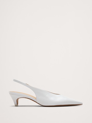 イタリアンレザー スリングバックパンプス