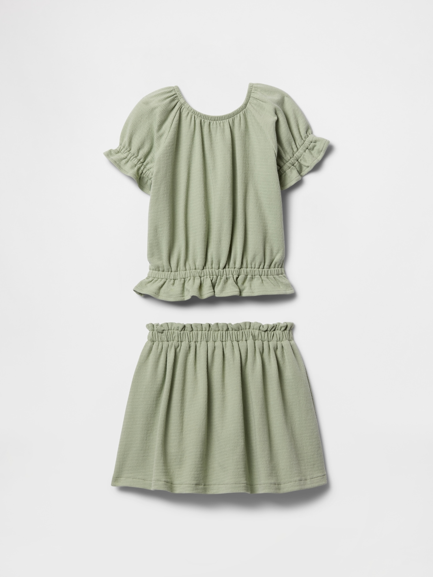 babyGap テクスチャー ミニスカート・スコート 2点コーデセット-1