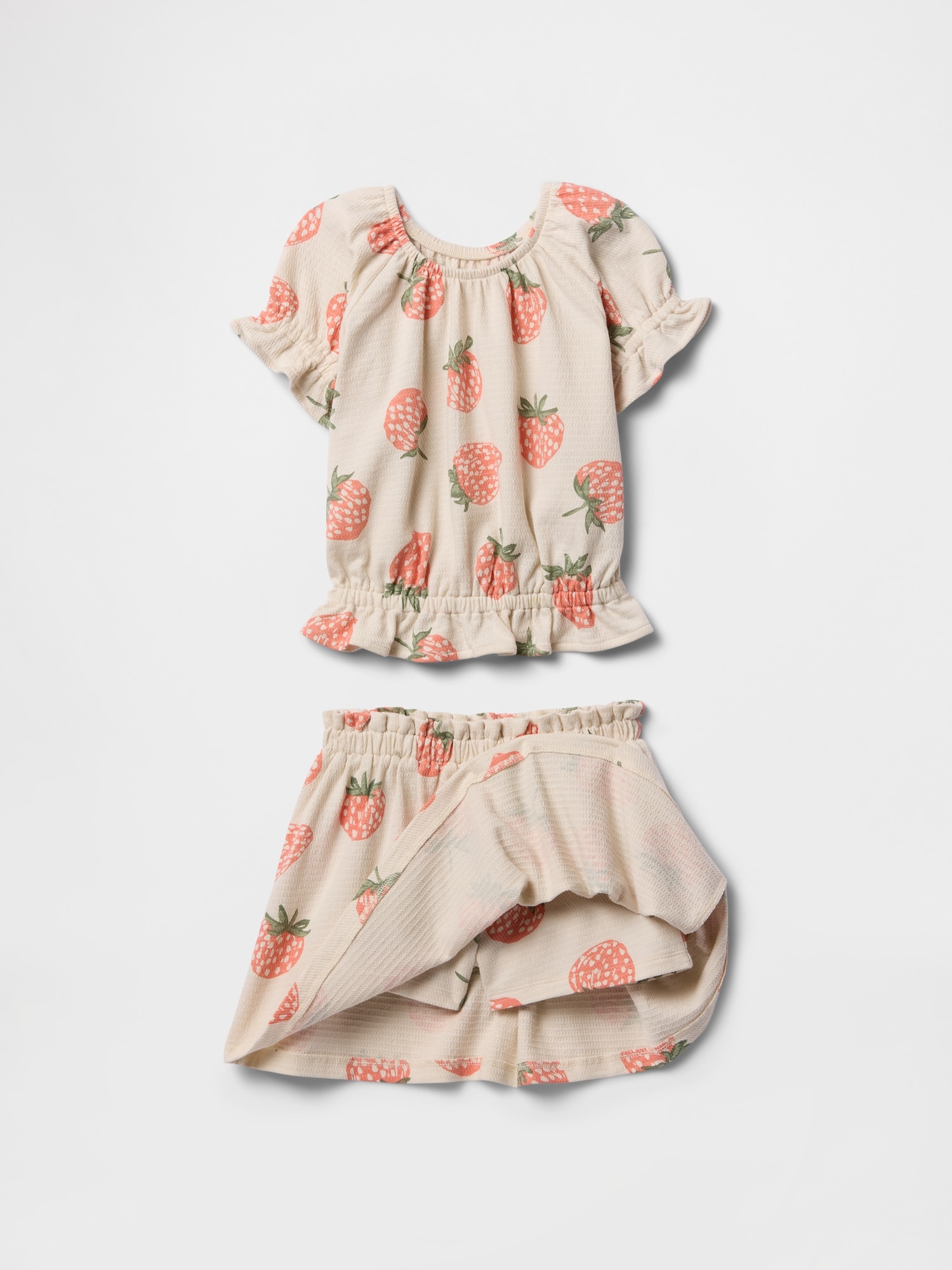 babyGap テクスチャー ミニスカート・スコート 2点コーデセット-2