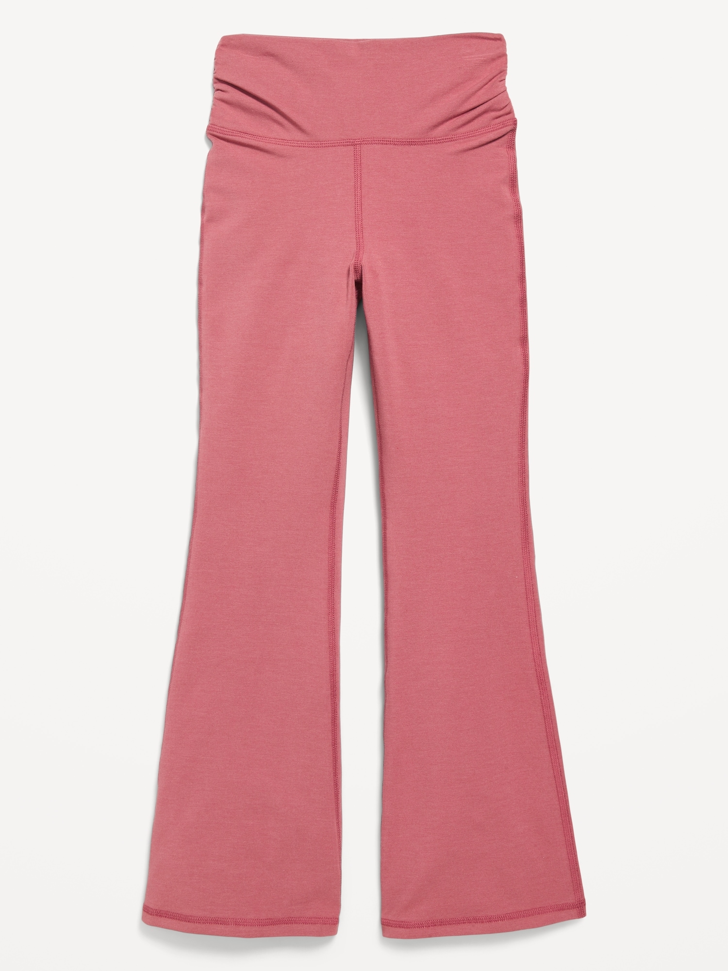 High-Waisted PowerChill Side-Ruched Flare Leggings for Girls