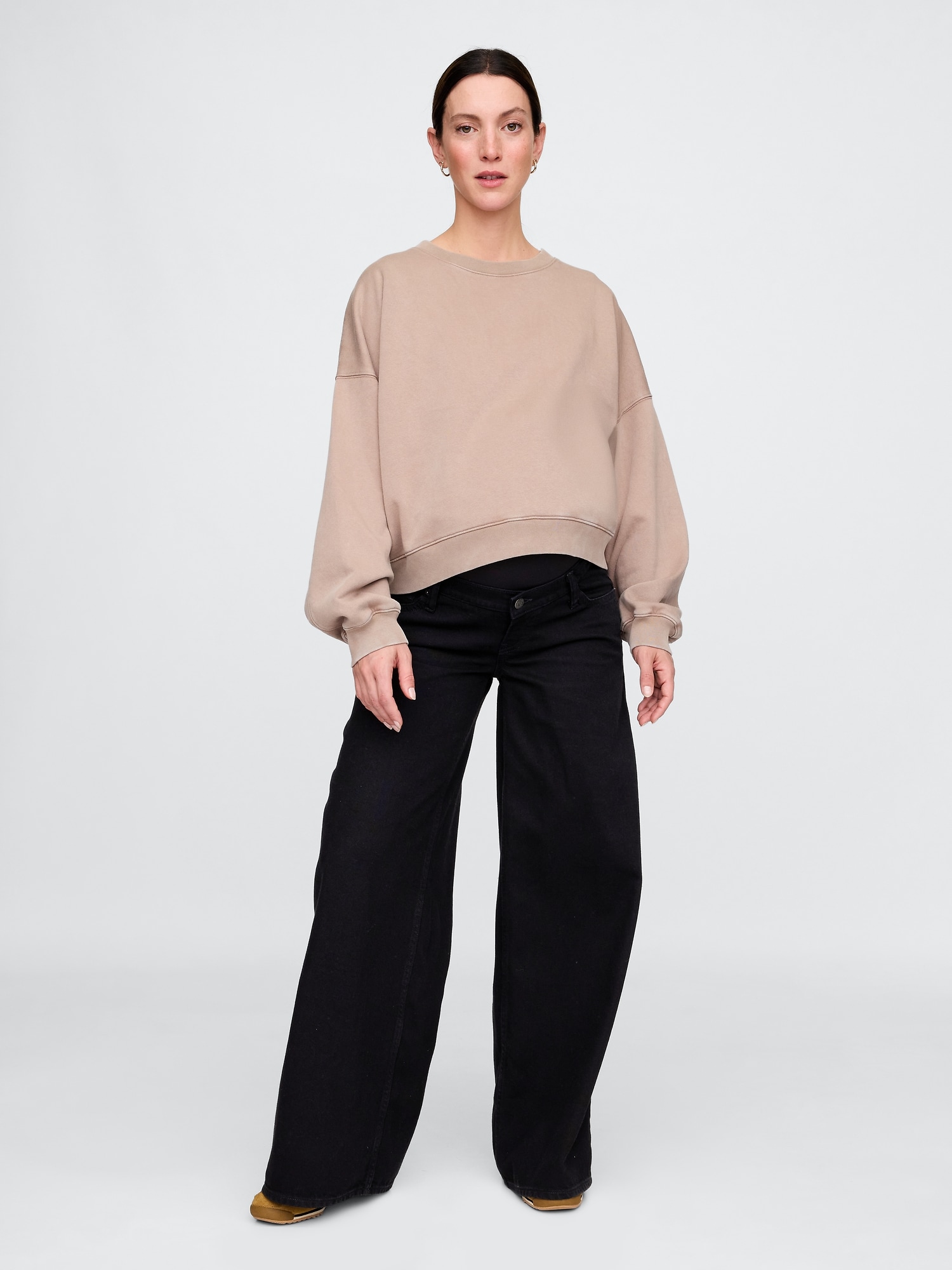 Maternity UltraSoft Full Panel Baggy Jeans