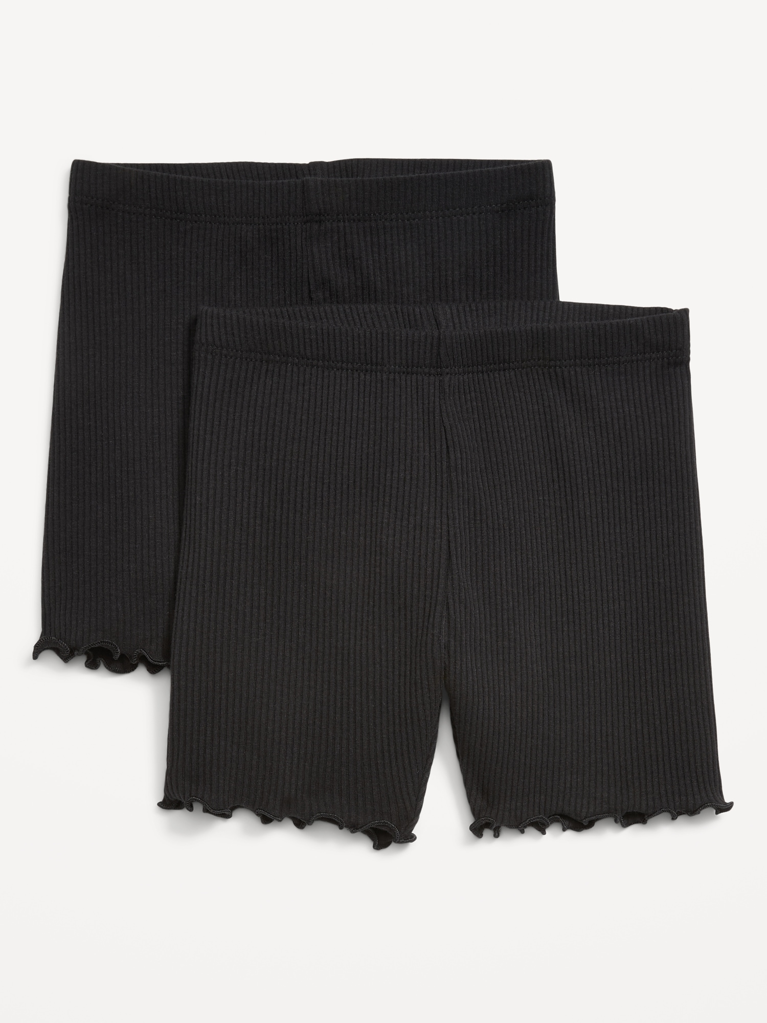 CUISSARD EN TRICOT CÔTELÉ À BORDURE ONDULÉE POUR TOUTE-PETITE FILLE (PAQUET DE 2)