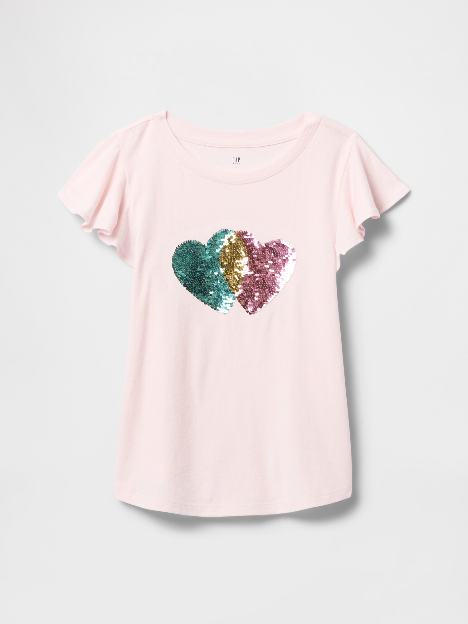 フリッピー 変身スパンコール フラッタースリーブ グラフィックTシャツ (キッズ)-1