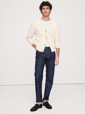 リラックス コットン カーディガンセーター