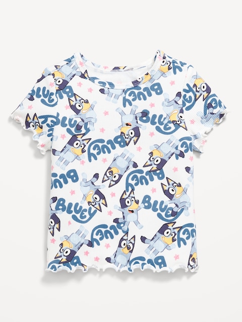 Bluey™ Ribbed Graphic T-Shirt for Toddler Girls