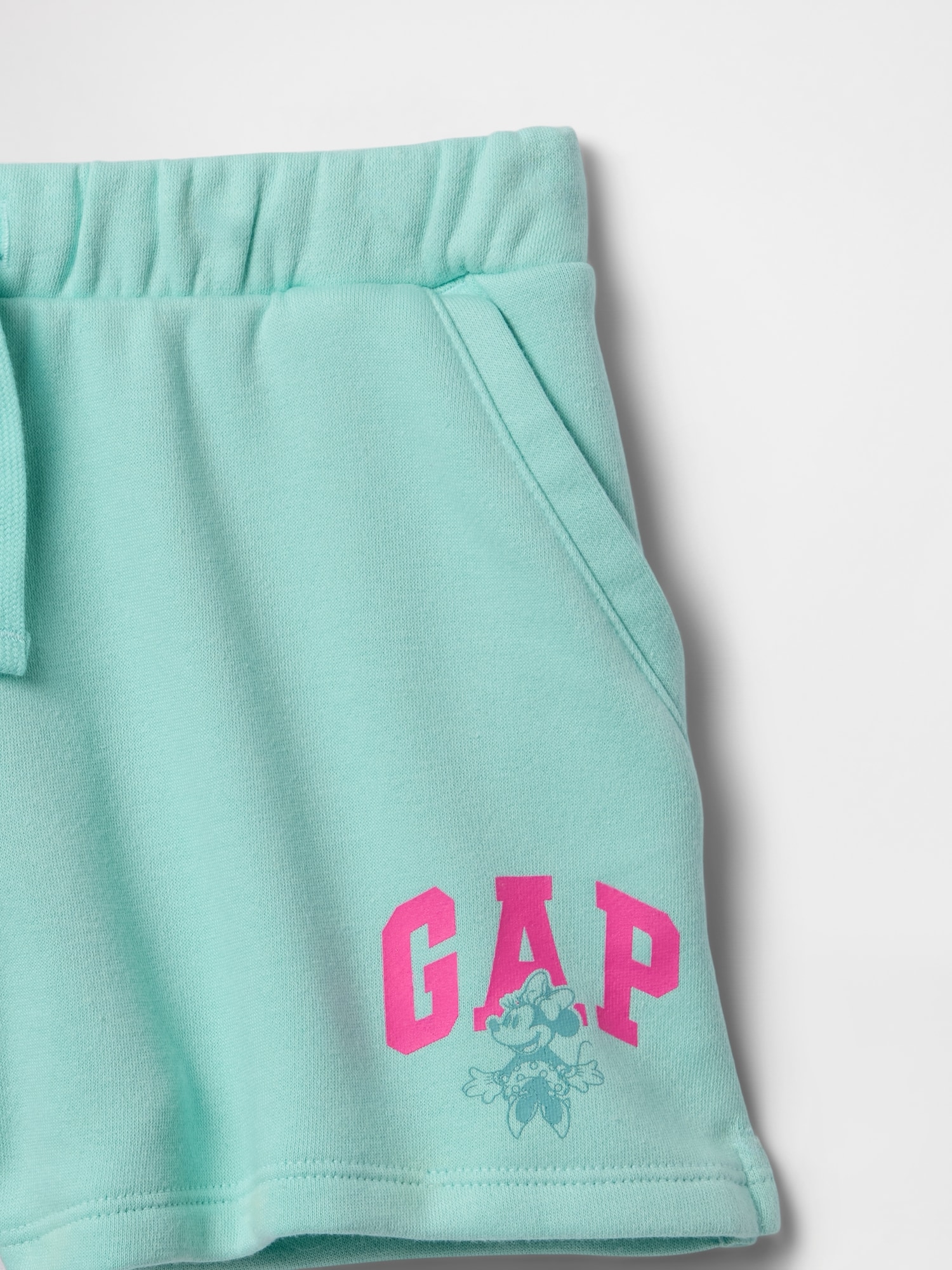 GapKids × ディズニー ミニーマウス リラックス GAPロゴ プルオンショートパンツ-2