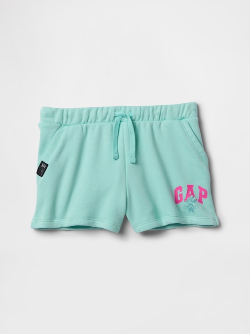 GapKids × ディズニー ミニーマウス リラックス GAPロゴ プルオンショートパンツ
