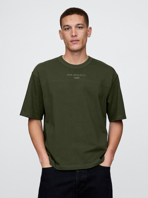 オーバーサイズ ATHLETICロゴ Tシャツ