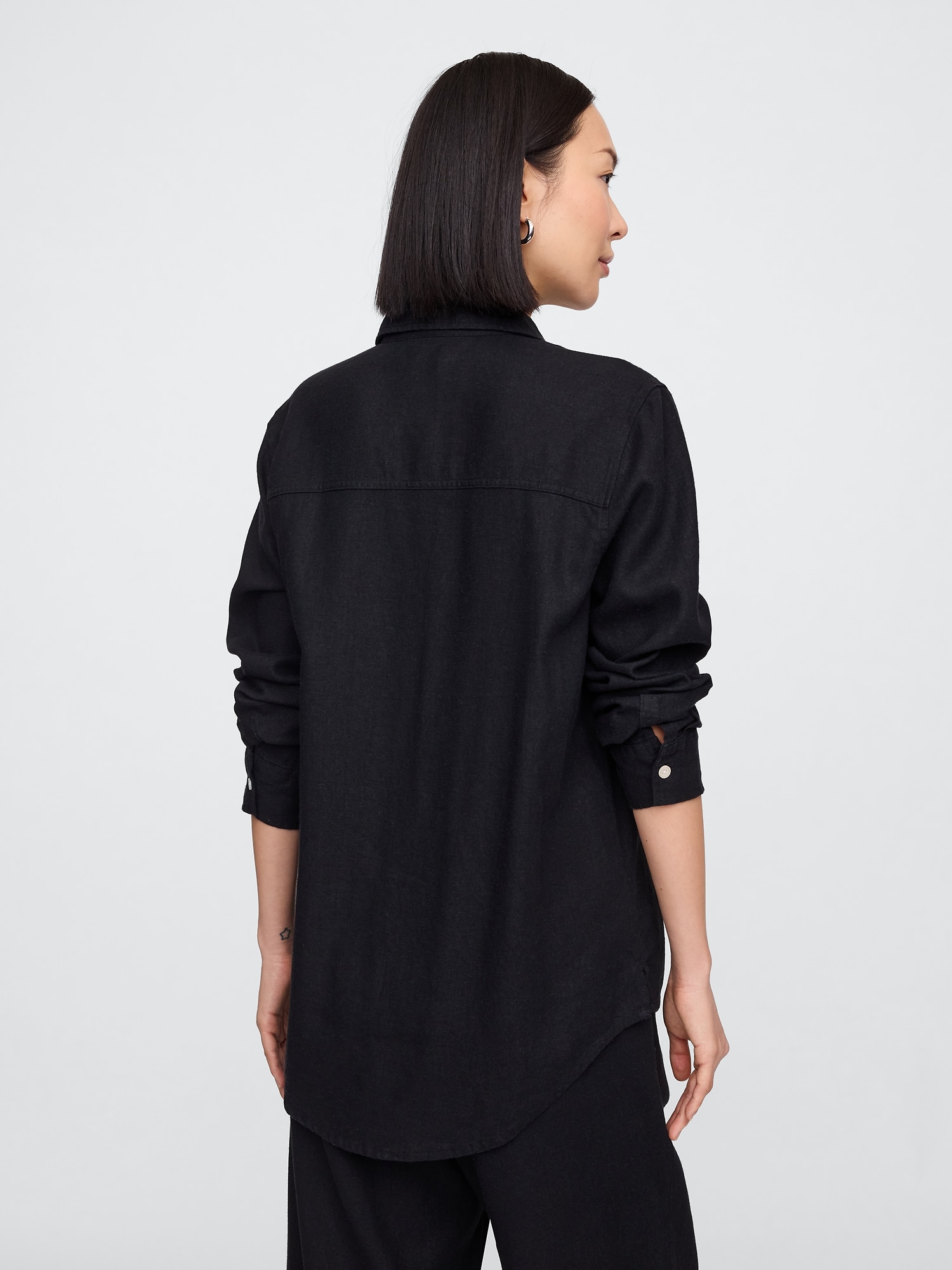 Linen-Blend Easy Shirt | Gap Factory