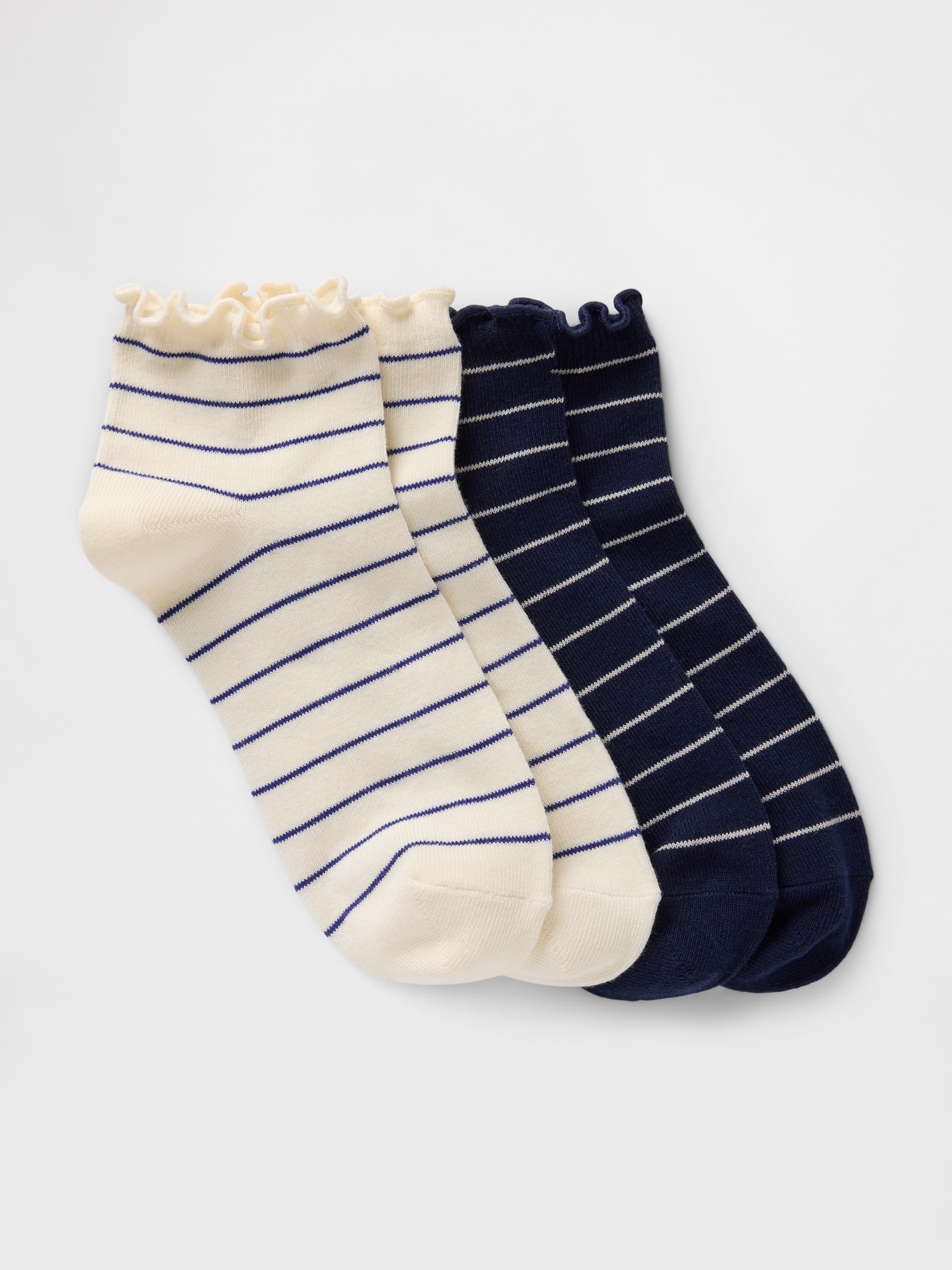 CHAUSSETTES CÔTELÉES À VOLANTS (PAQUET DE 2 PAIRES)