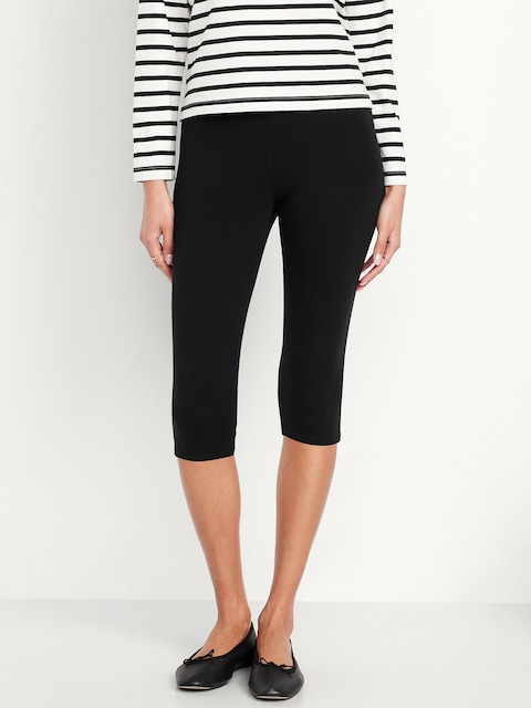 High-Waisted Fashion Layering Capri Legging