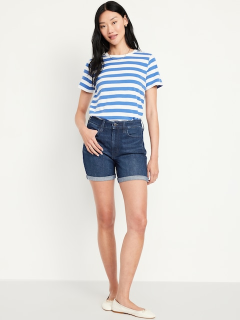 High-Waisted Wow Jean Shorts -- 5-inch inseam