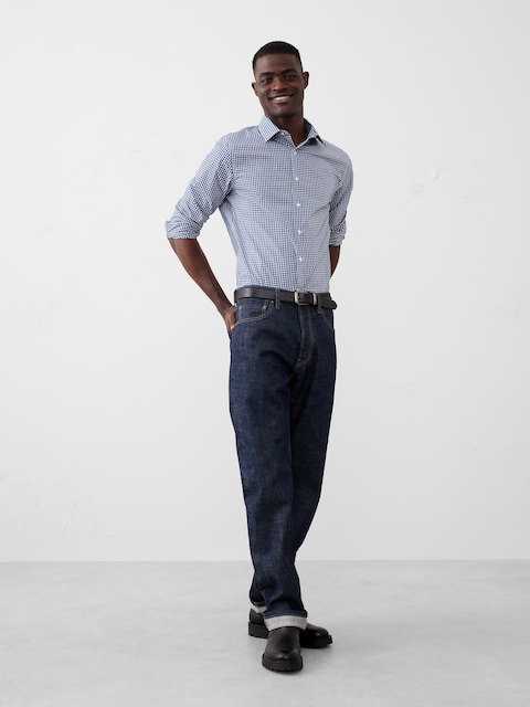 Slim-Fit Untucked Dress Shirt
