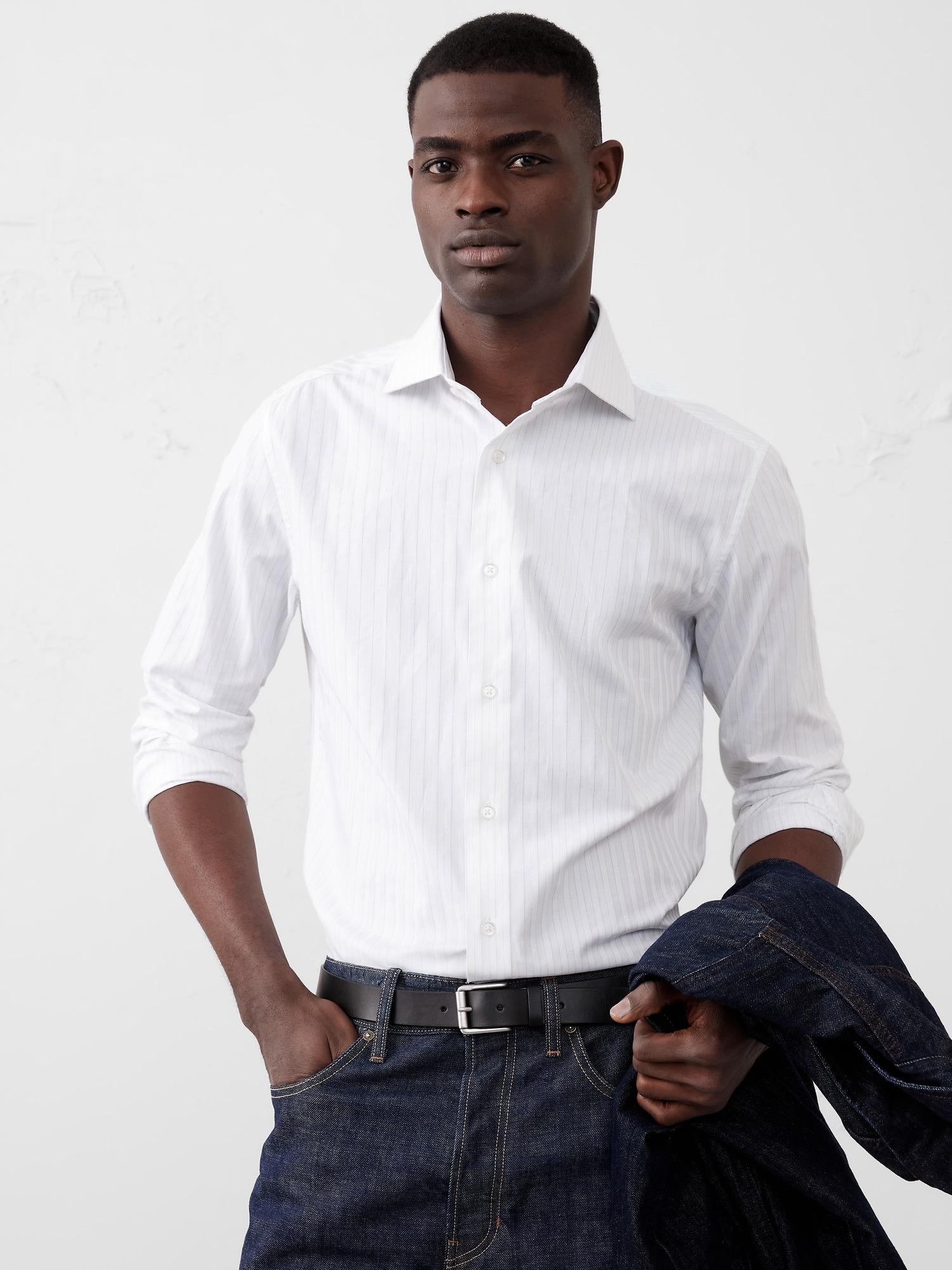 Slim-Fit Dobby Dress Shirt