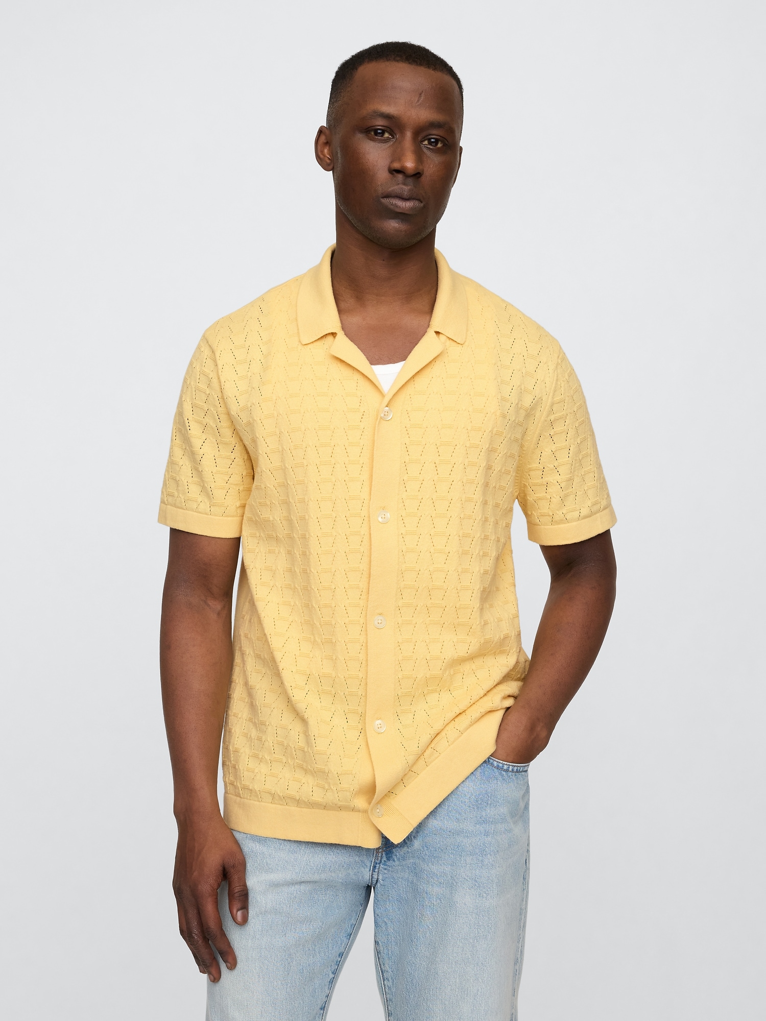 Textured Sweater Vacay Shirt