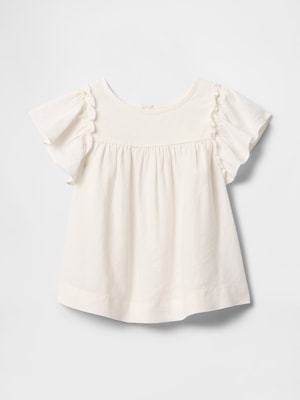 babyGap リネン混 フラッタースリーブ トップス