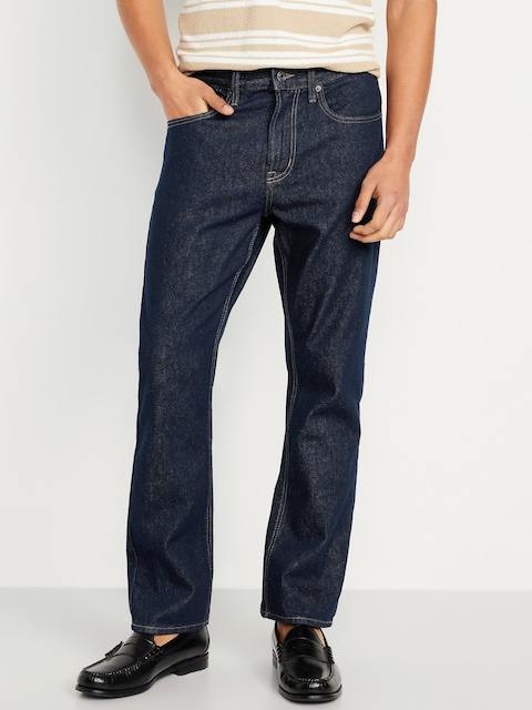Structured Straight Non-Stretch Jeans