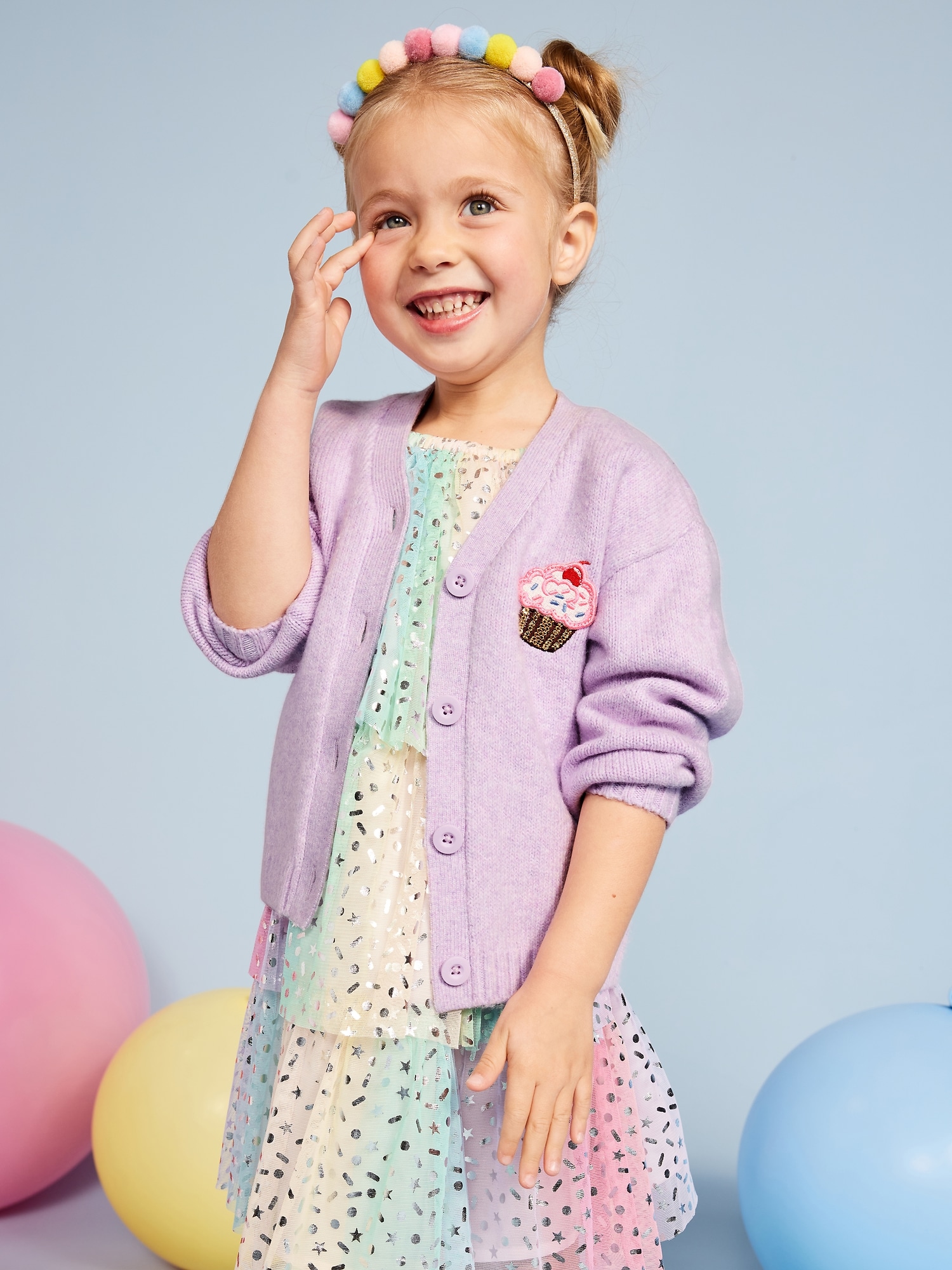 CARDIGAN D'ANNIVERSAIRE SOSOFT BRODÉ POUR TOUTE-PETITE FILLE