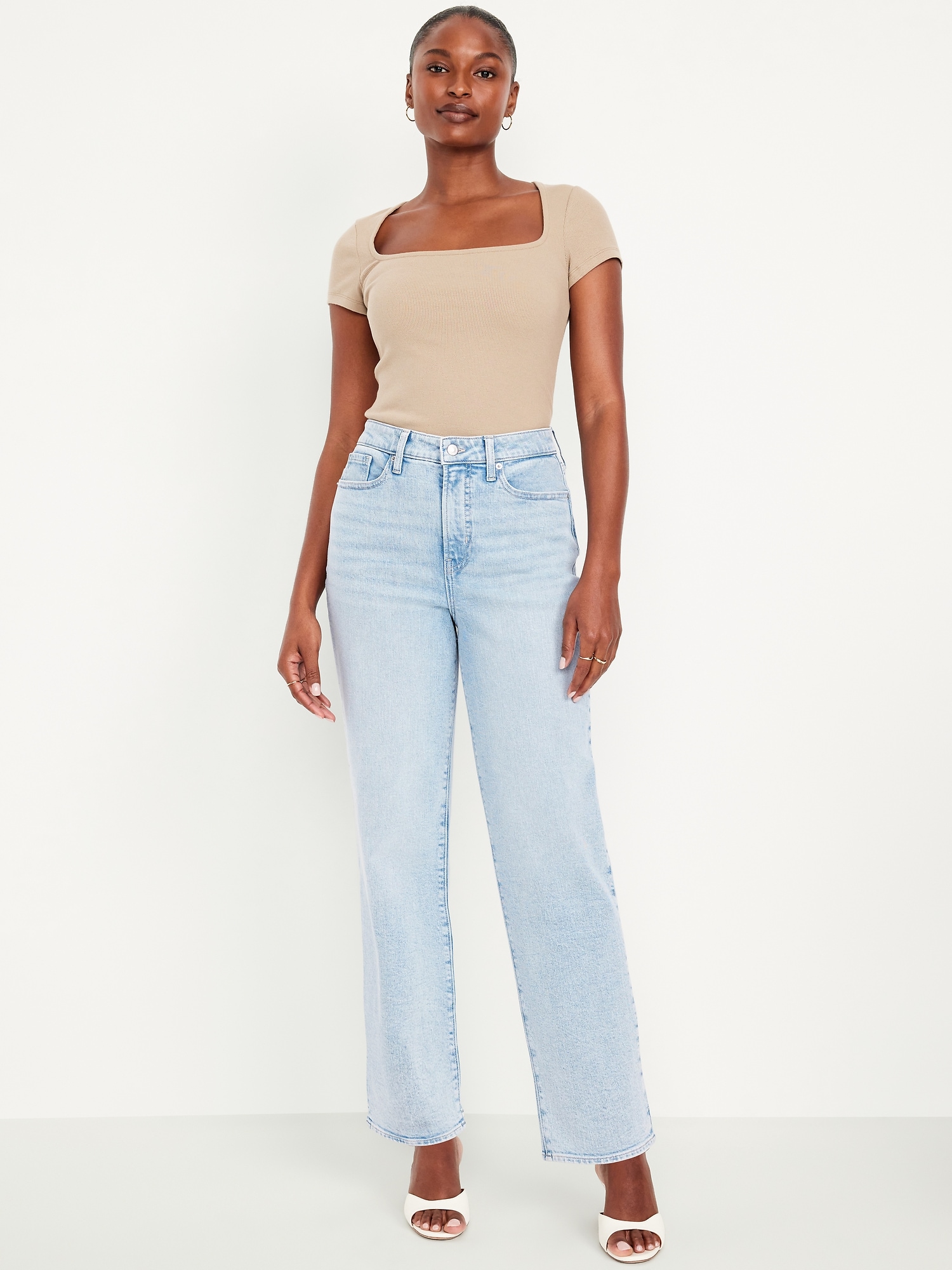 JEAN OG PROFILÉ AMPLE À TAILLE HAUTE