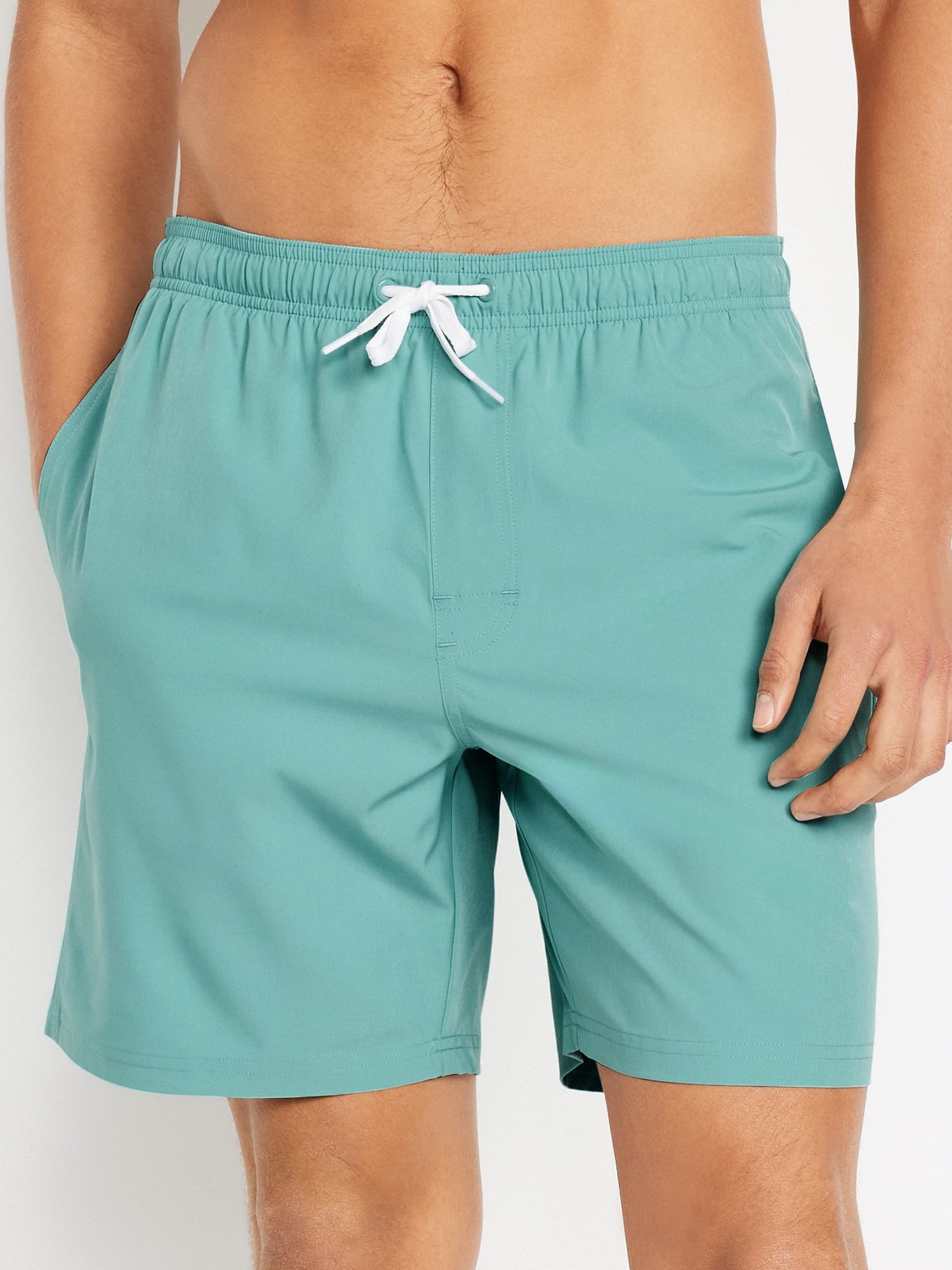 Solid Swim Trunks -- 7-inch inseam