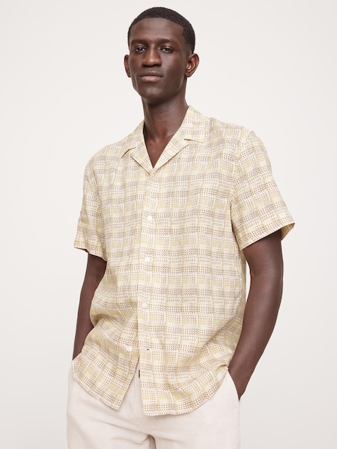 CHEMISE DE VACANCES À COUPE STANDARD EN LIN