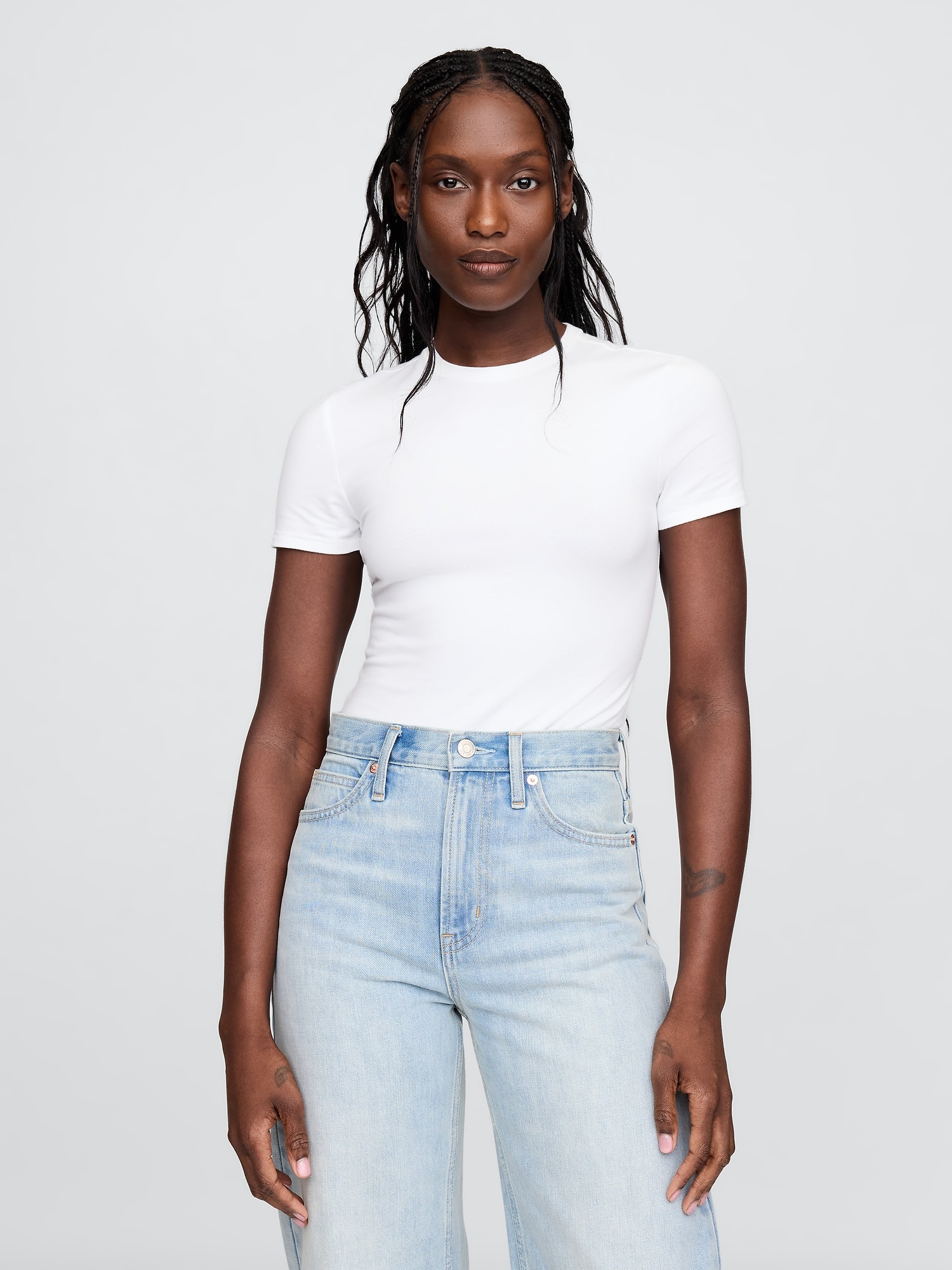 Gap クローズニット ジャージーTシャツ ソングボディスーツ