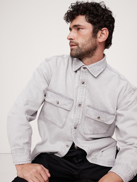 SURCHEMISE STANDARD DÉCONTRACTÉE EN DENIM